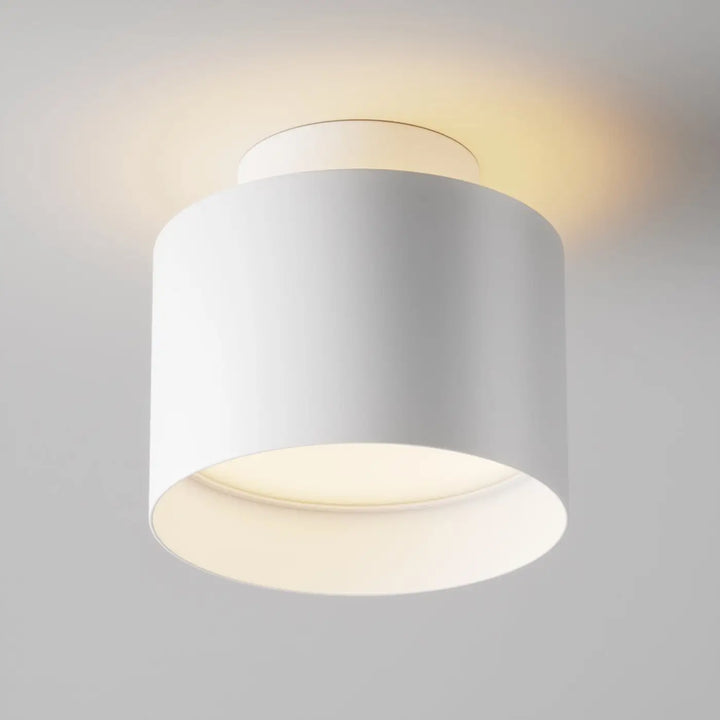 Spot planet large cylindre saillie led en acier noir avec lumière d ambiance douce et design moderne blanc cylindrique