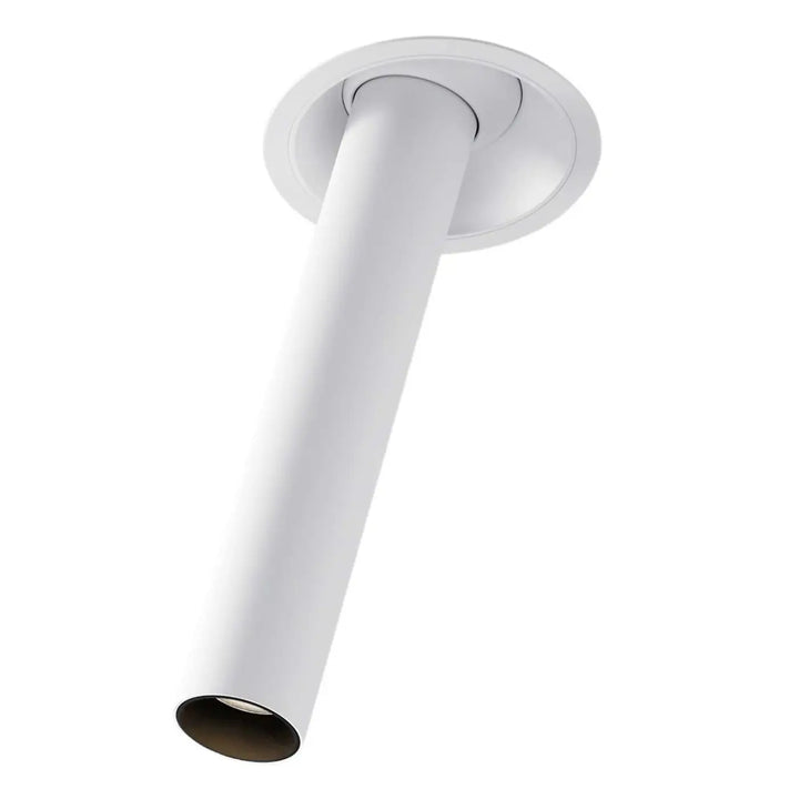 Spot focus t tube semi-encastré blanc avec tube fin orientable design moderne et finition mate