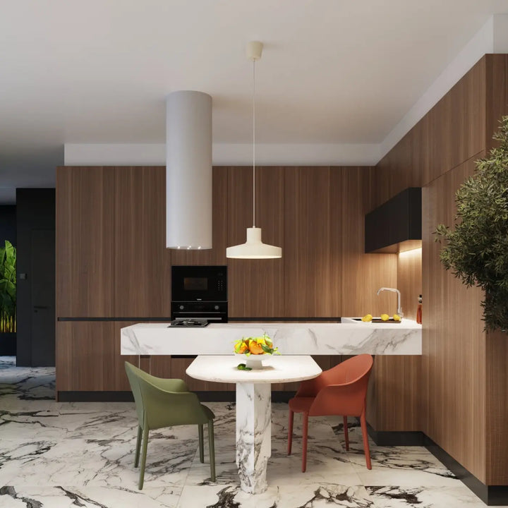 Suspension Luminaire beige dans un intérieur contemporain