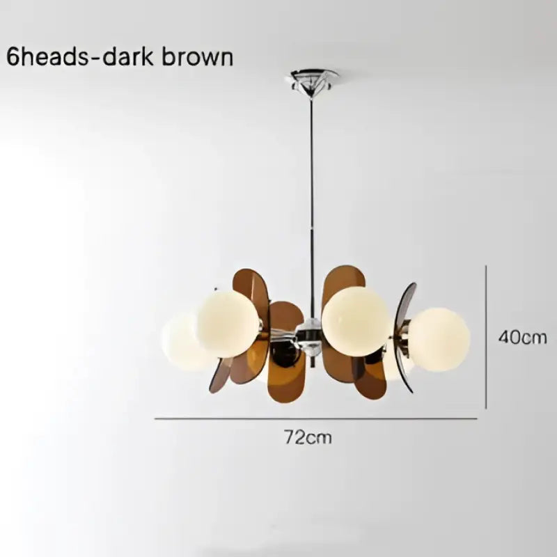 Suspension acrylique design sculptural et verre style raffiné