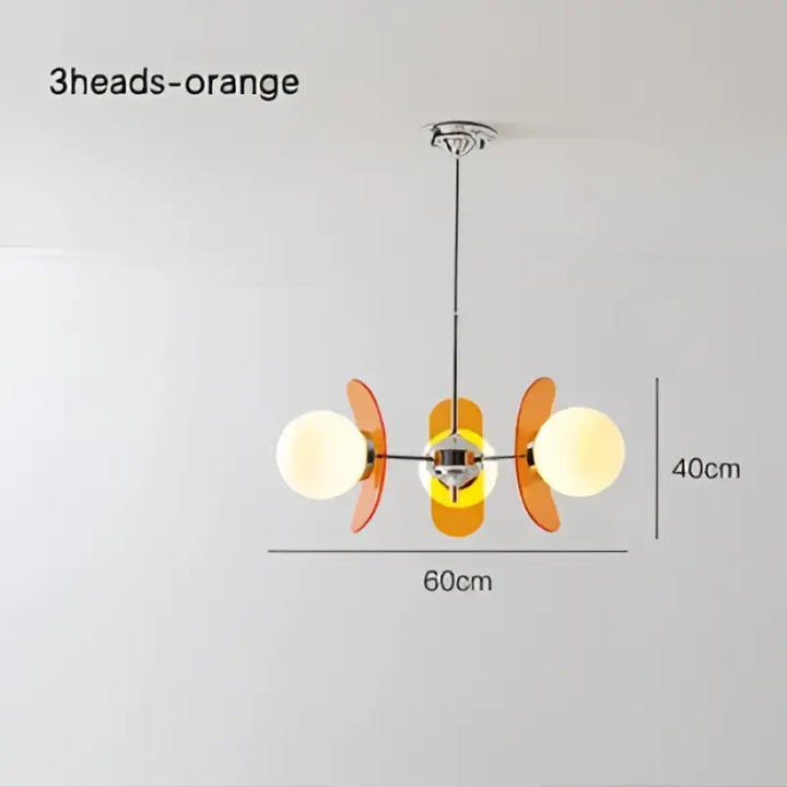 Suspension acrylique design sculptural et verre style raffiné