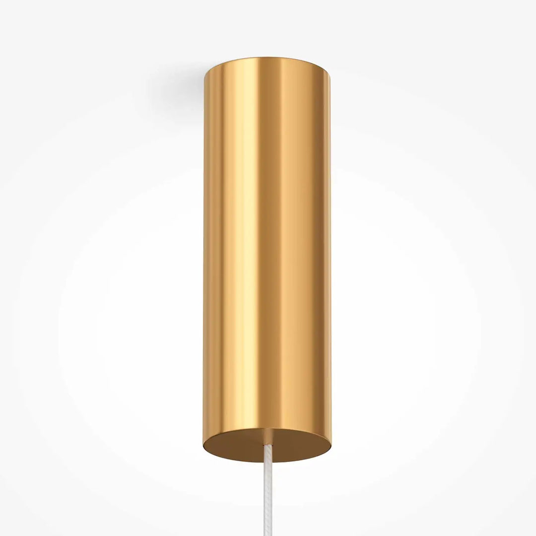 Suspension amulet ovale en métal doré cylindrique au design minimaliste avec verre strié pour éclairage élégant