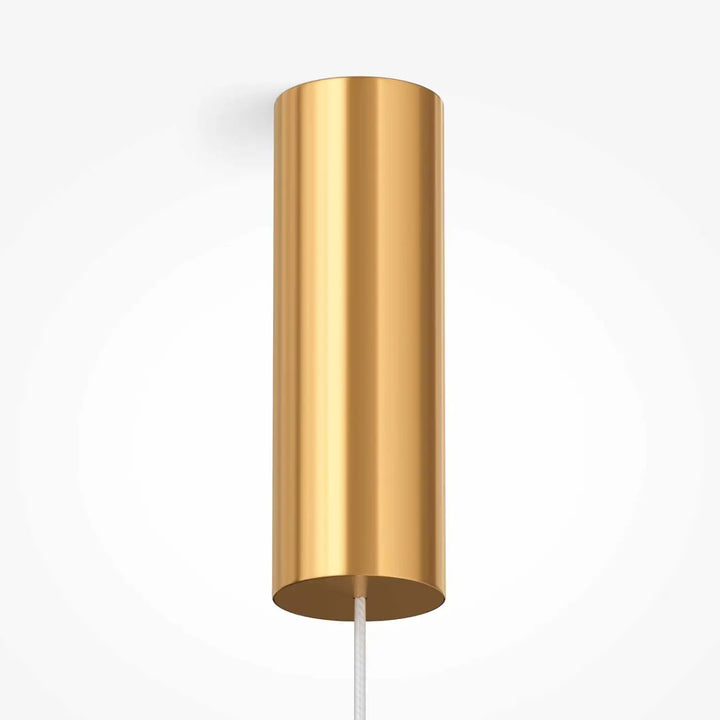 Suspension amulet ovale en métal doré cylindrique au design minimaliste avec verre strié pour éclairage élégant