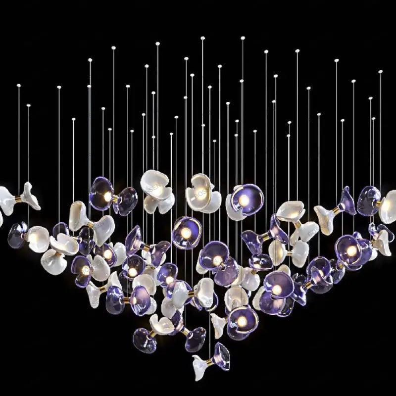 Suspension artistique design en verre style élégant