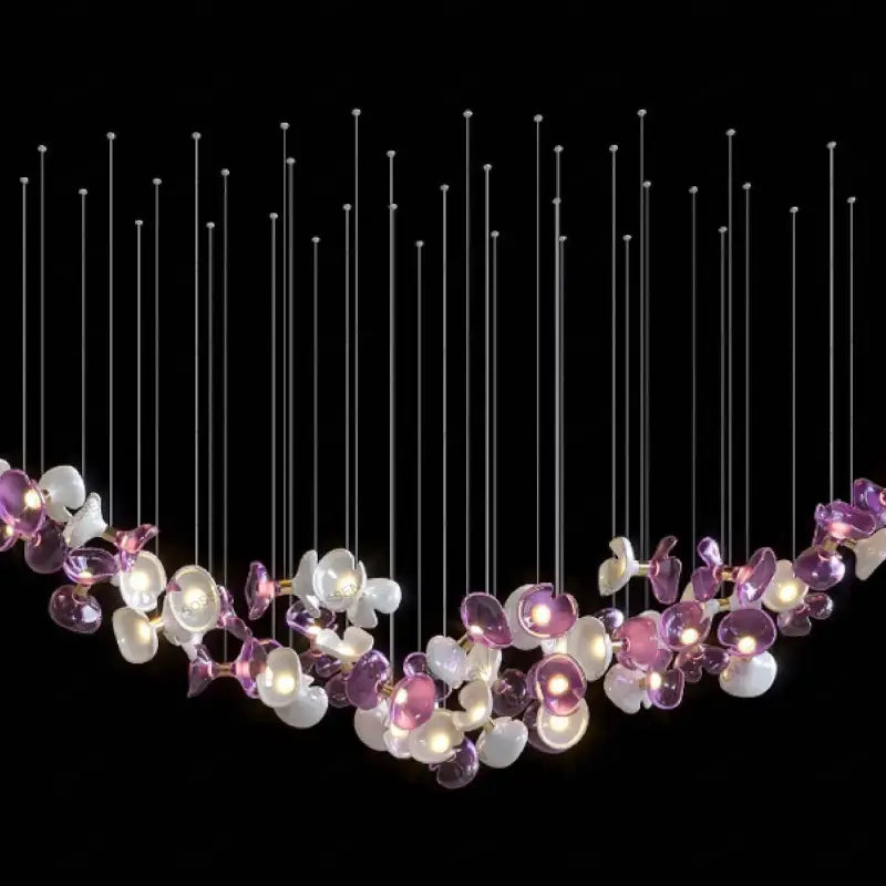 Suspension artistique design en verre style élégant