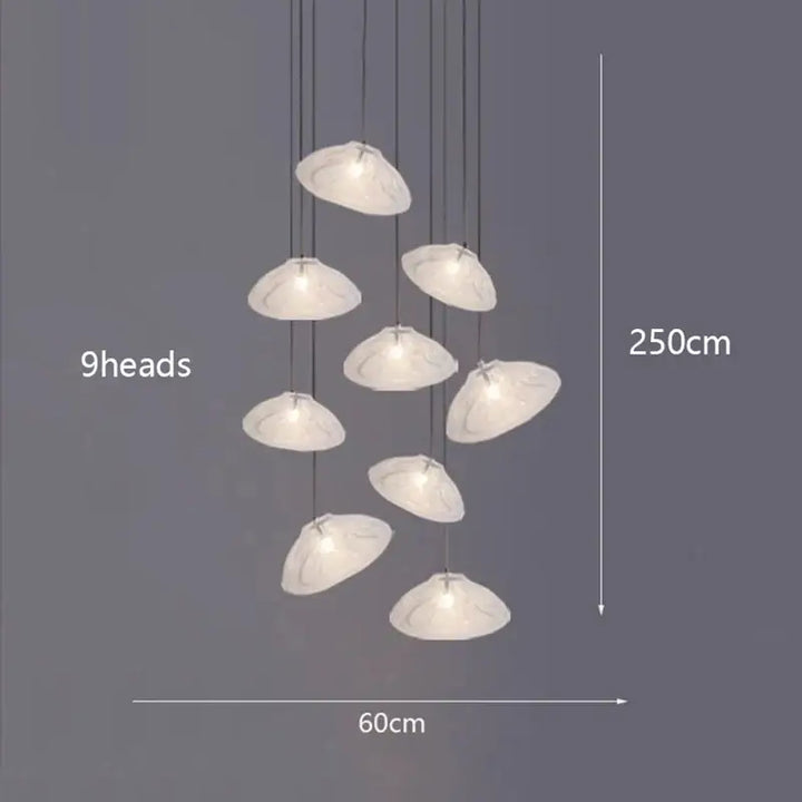 Suspension Artistique Moderne À Galets Flottants Blancs

