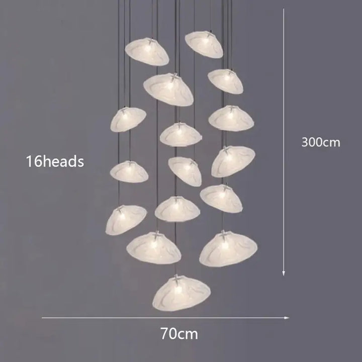 Suspension Artistique Moderne À Galets Flottants Blancs

