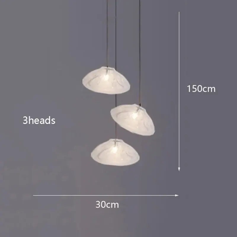 Suspension Artistique Moderne À Galets Flottants Blancs

