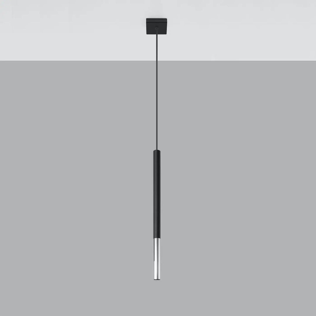 Suspension noir/chromé éteinte