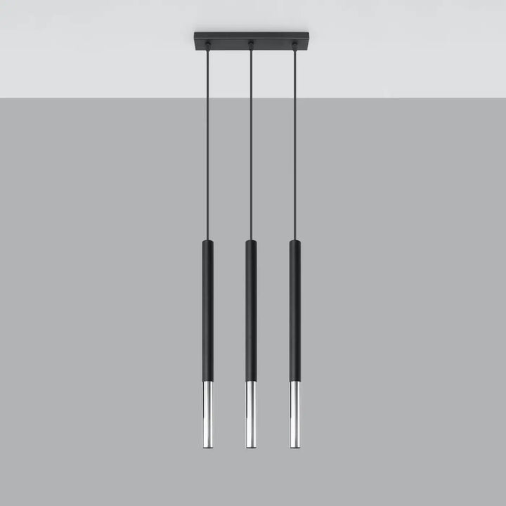 Suspension noir/chromé éteinte