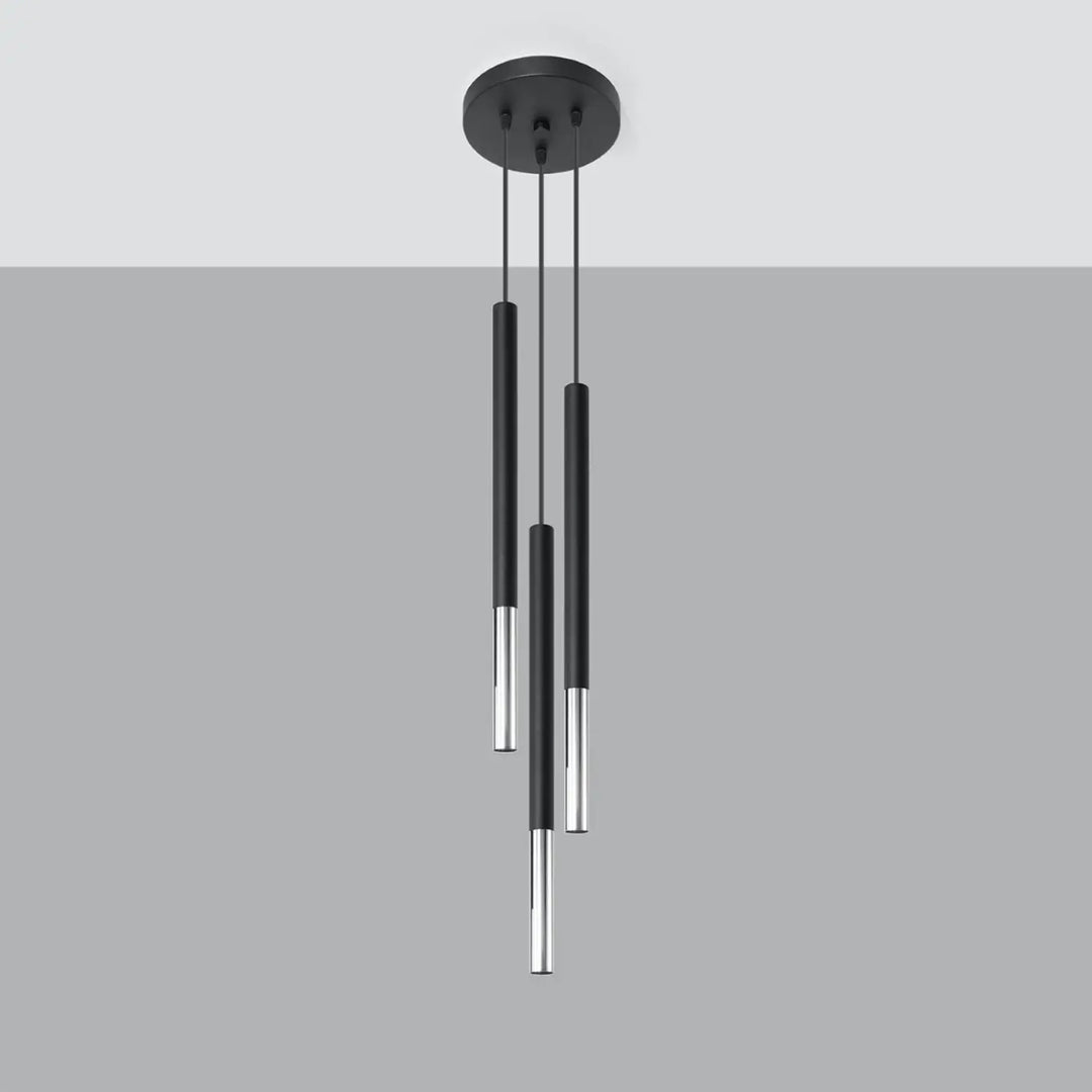 Suspension noir/chromé éteinte