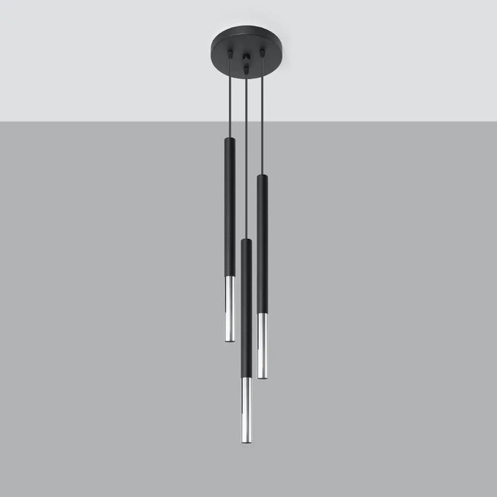 Suspension noir/chromé éteinte