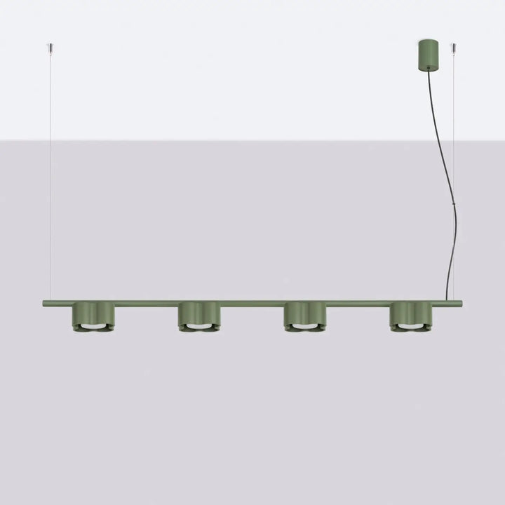 Suspension Ovio vert olive en aluminium, éteinte