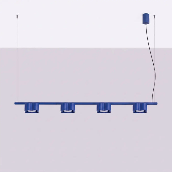 Suspension Ovio outremer en aluminium, éteinte