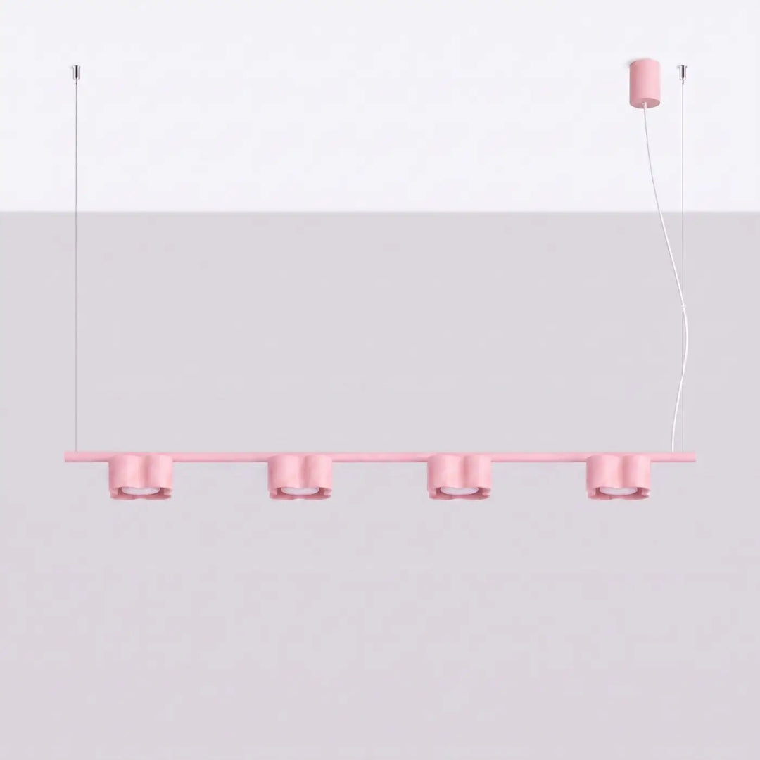 Suspension Ovio rose en aluminium, éteinte