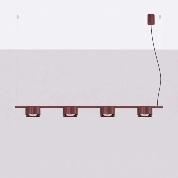 Suspension Ovio bordeaux en aluminium, éteinte