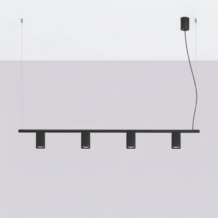 Suspension Rayo noire en aluminium, éteinte