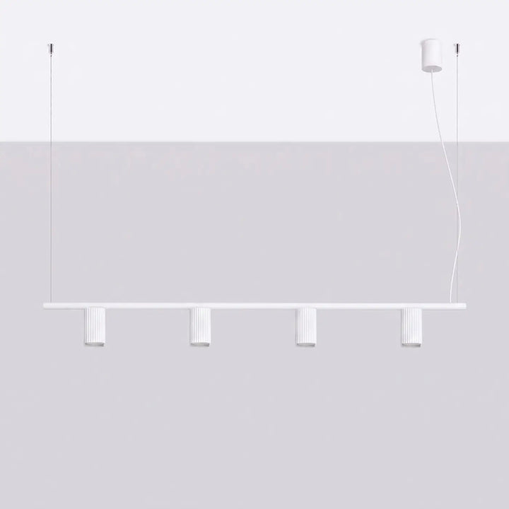 Suspension Rayo blanche en aluminium, éteinte