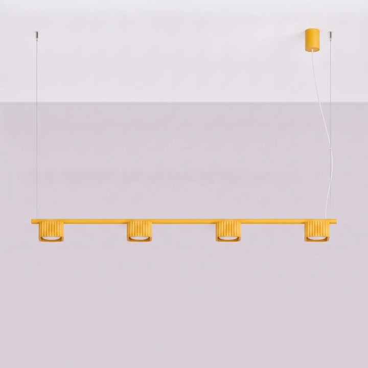 Suspension Riff jaune en aluminium, éteinte