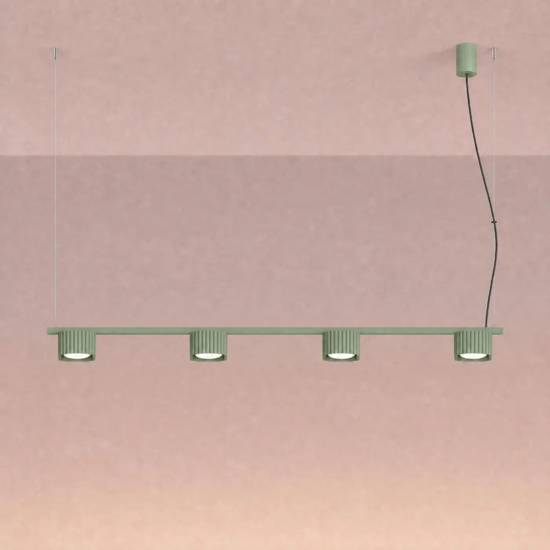 Suspension Riff sauge en aluminium, allumée
