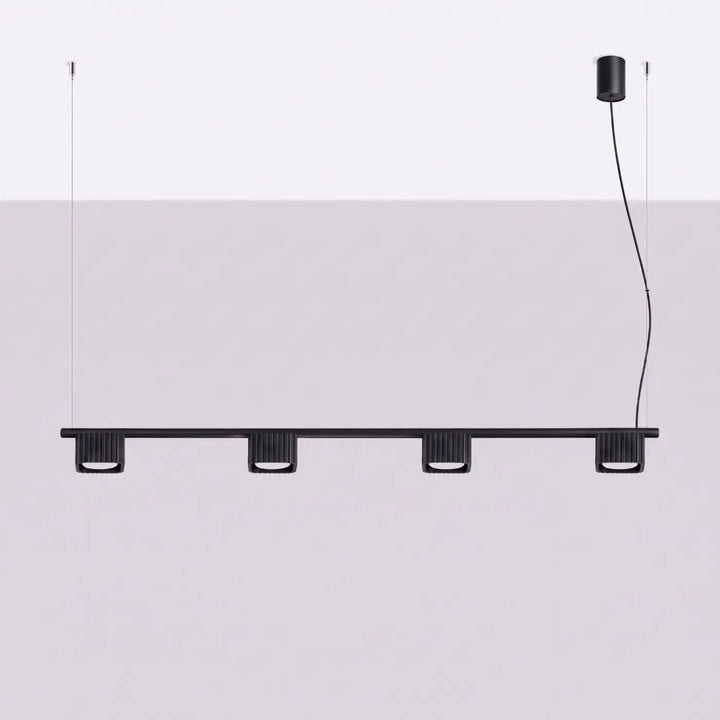 Suspension Riff noire en aluminium, éteinte