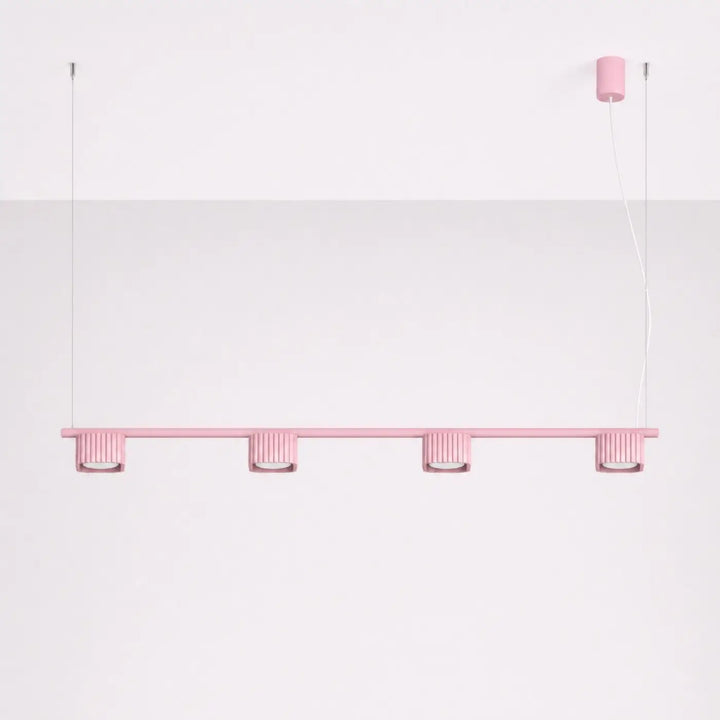 Suspension Riff rose en aluminium, éteinte