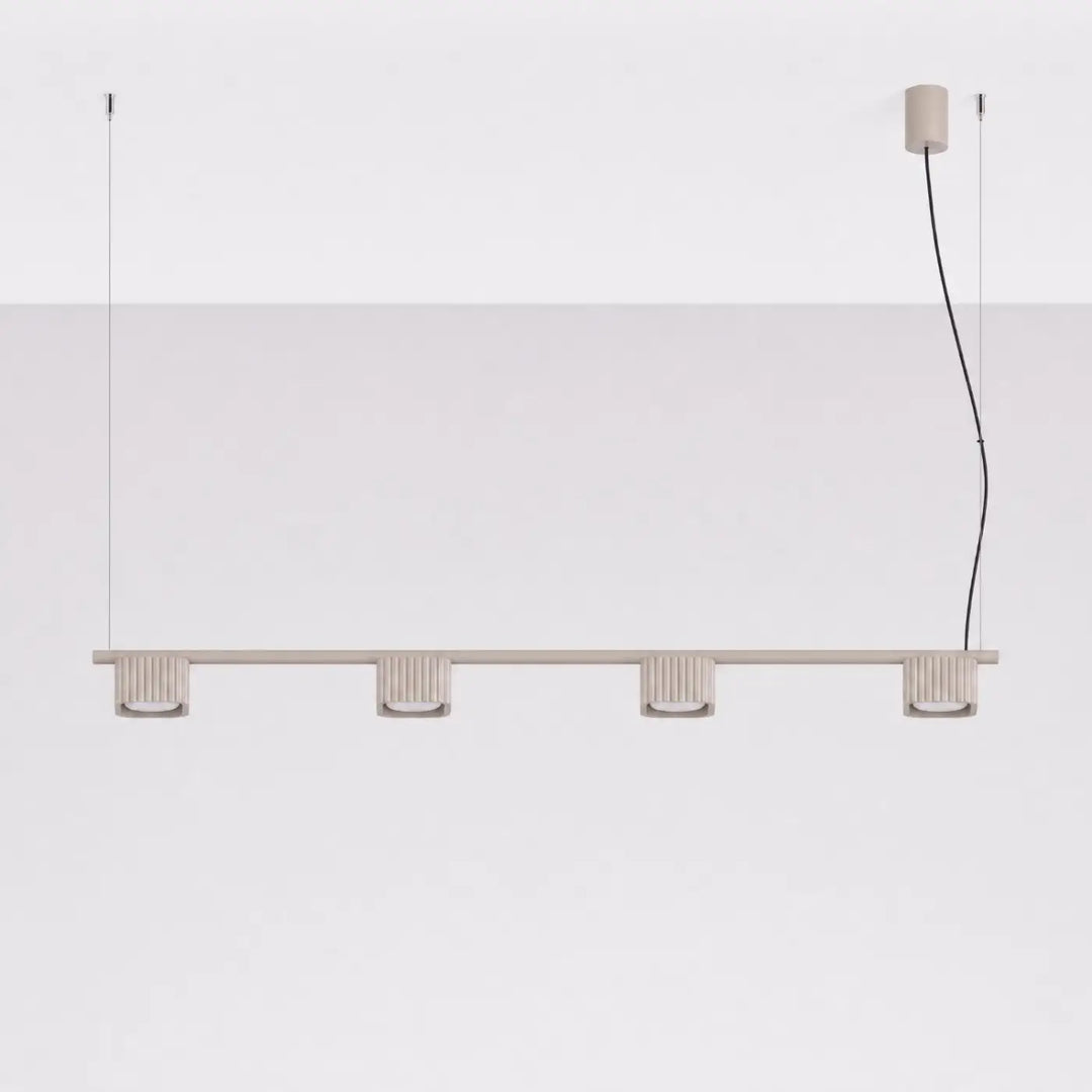 Suspension Riff taupe en aluminium, éteinte