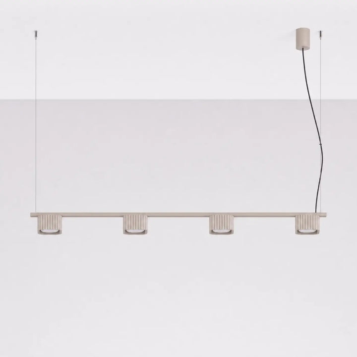 Suspension Riff taupe en aluminium, éteinte