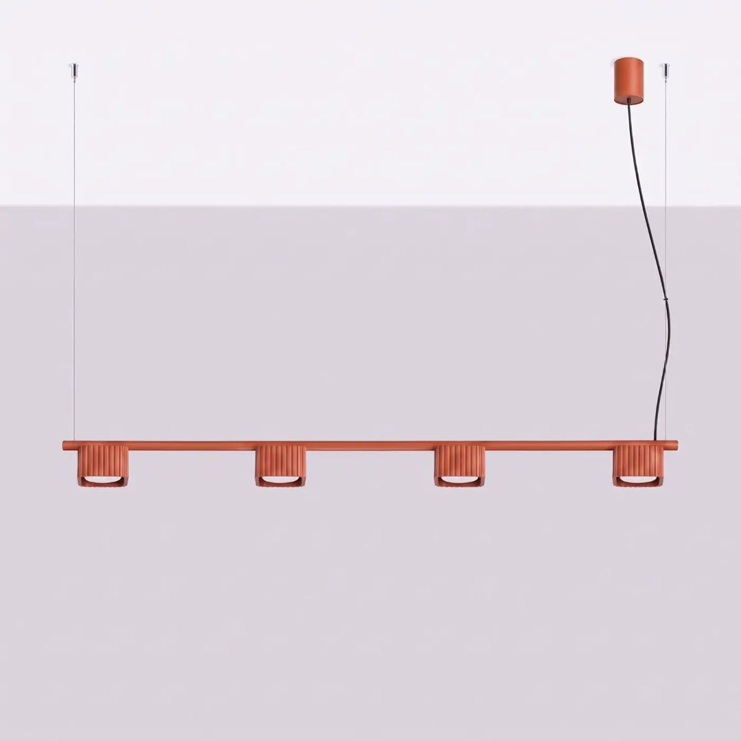 Suspension Riff ocre rouge en aluminium, éteinte