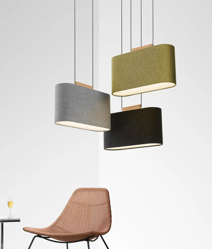 Suspensions Belmont en tissu dans un intérieur