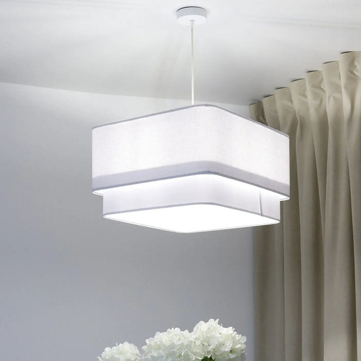 Suspension Luminaire | KWADRO DUO (Blanc)