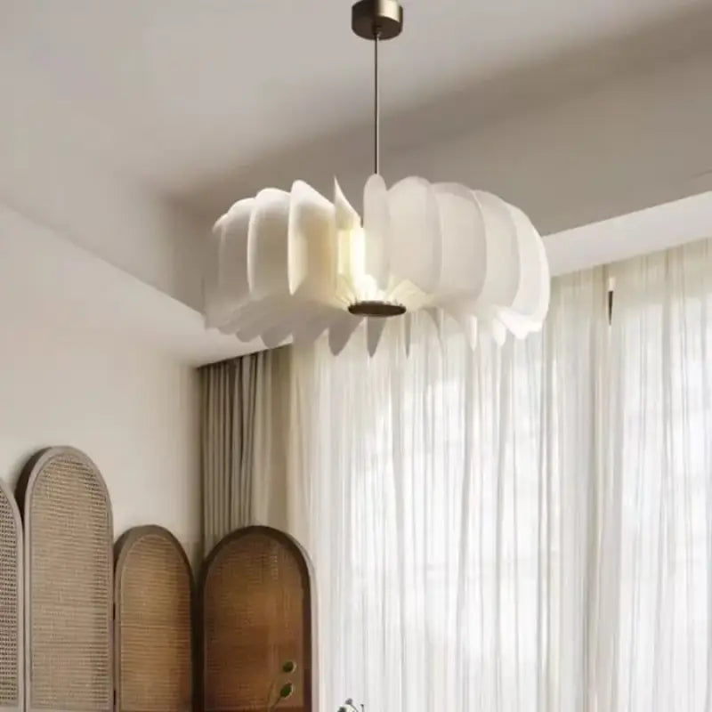 New Designer Circular Cream Pendant Lights Nordic for Living Dining Model Room Postmodern Bedroom Study Home Decor