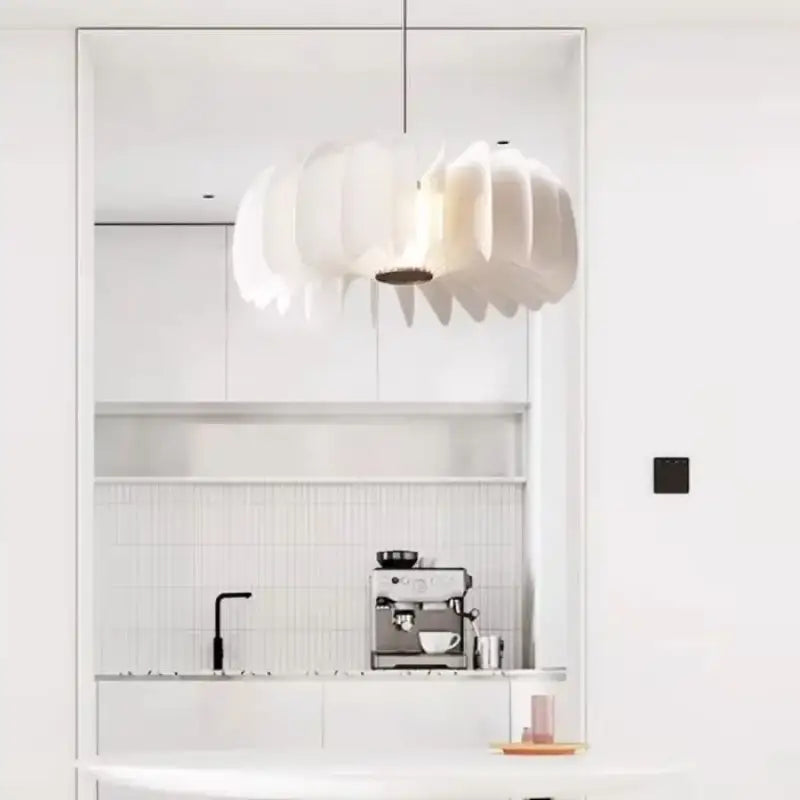 New Designer Circular Cream Pendant Lights Nordic for Living Dining Model Room Postmodern Bedroom Study Home Decor