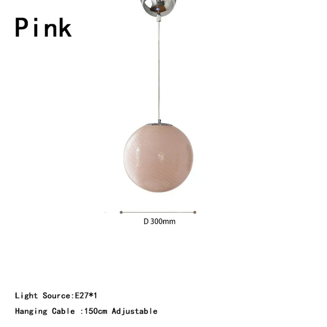 Suspension boule en verre design doux et contemporain chic