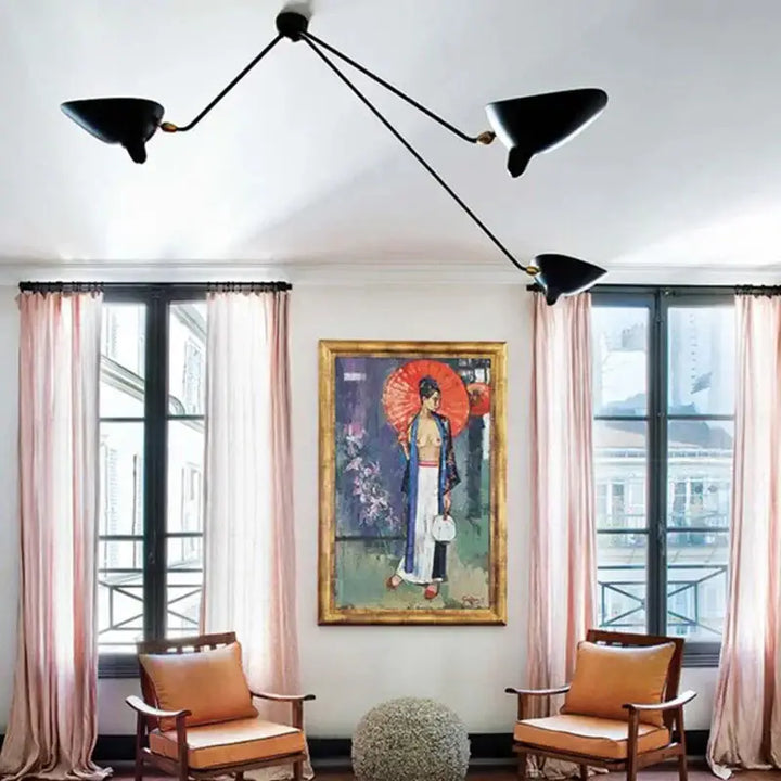 Suspension Les Bras Orientables Noire Style Atelier Cuisine Moderne

