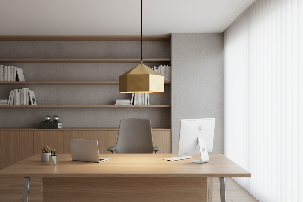 suspension industrielle dans un bureau