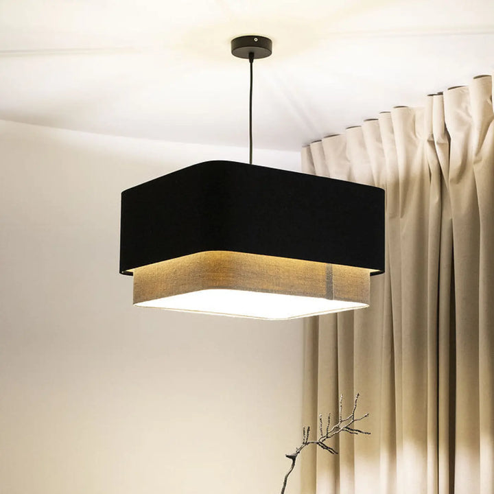 Suspension Luminaire | KWADRO DUO (Noire)