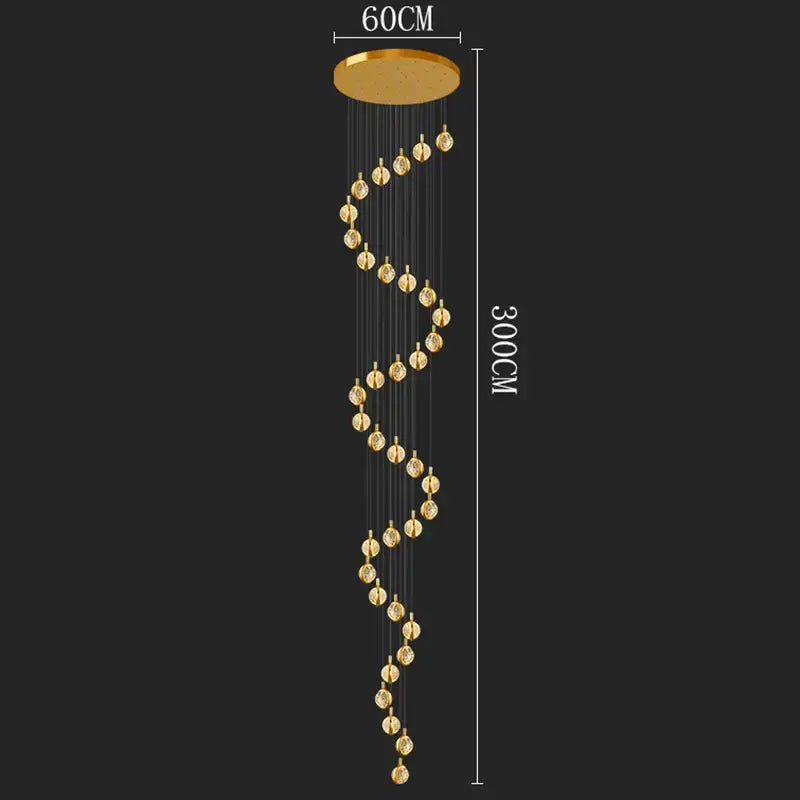 Suspension Cascade Dorée à Disques Cristal Design Luxueux

