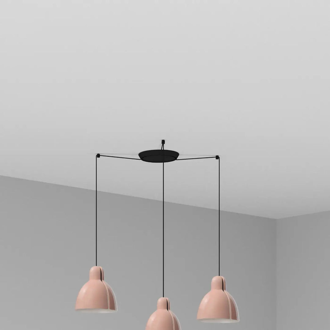 Suspension Venice 200 rose 3 lumières de Faro Barcelona