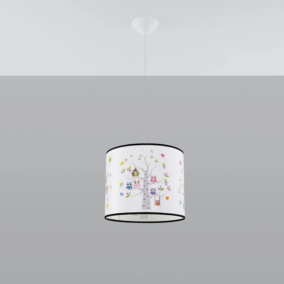 Suspension Owls multicolore à motif de hiboux, éteinte