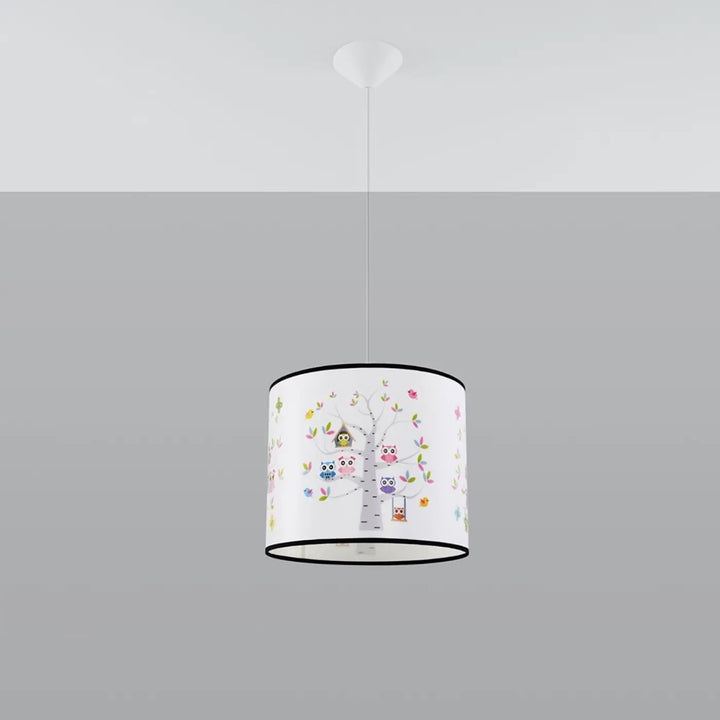 Suspension Owls multicolore à motif de hiboux, éteinte