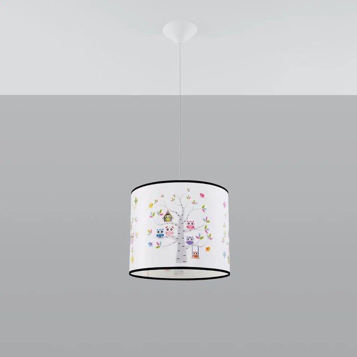 Suspension Owls multicolore à motif de hiboux, éteinte
