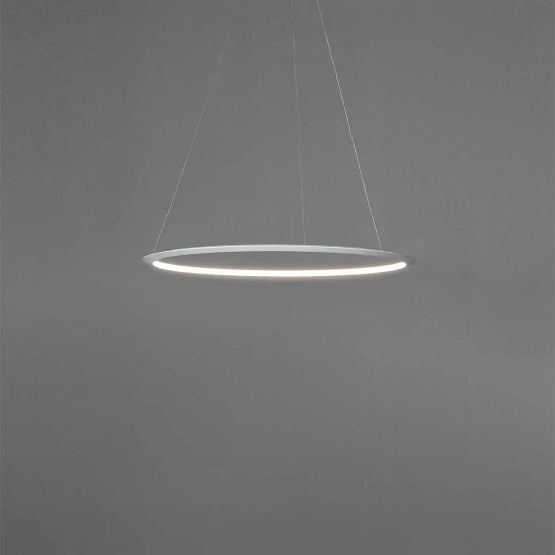 Détail de la suspension Circular en aluminium blanc