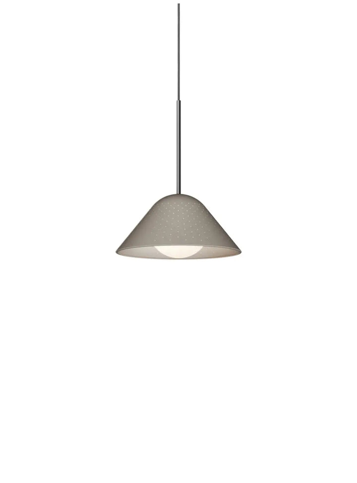 Suspension Bola Bell marron à tige chromée, taille petite