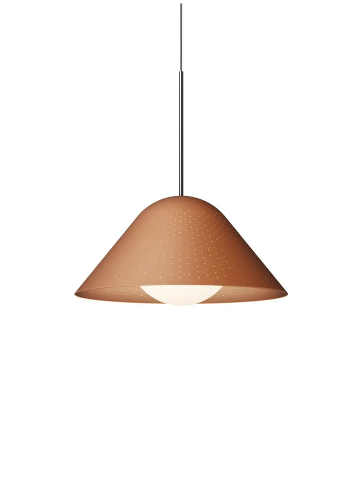 Suspension Bola Bell orange à tige chromée, taille moyenne