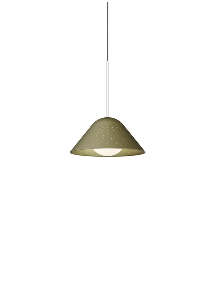 Suspension Bola Bell verte à tige blanche, taille petite