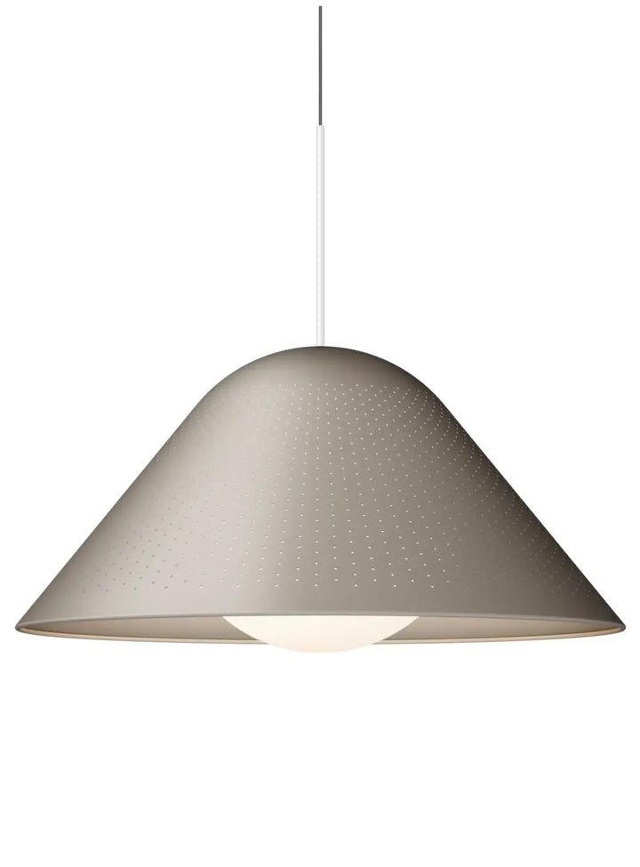 Suspension Bola Bell marron à tige blanche, taille grande
