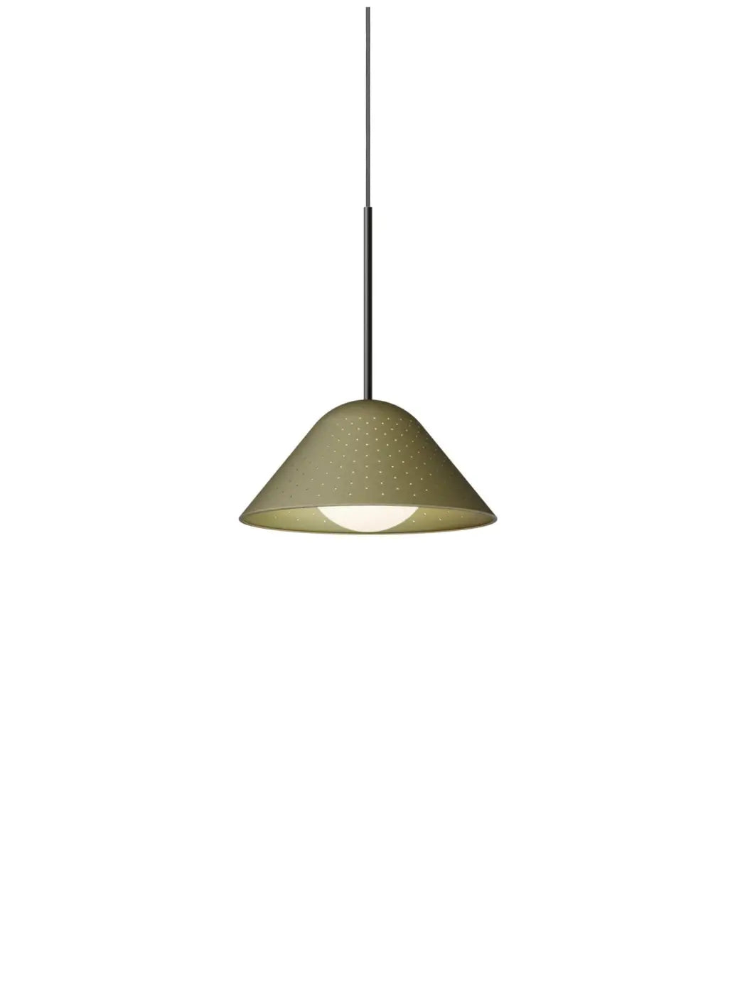 Suspension Bola Bell verte à tige noire, taille petite