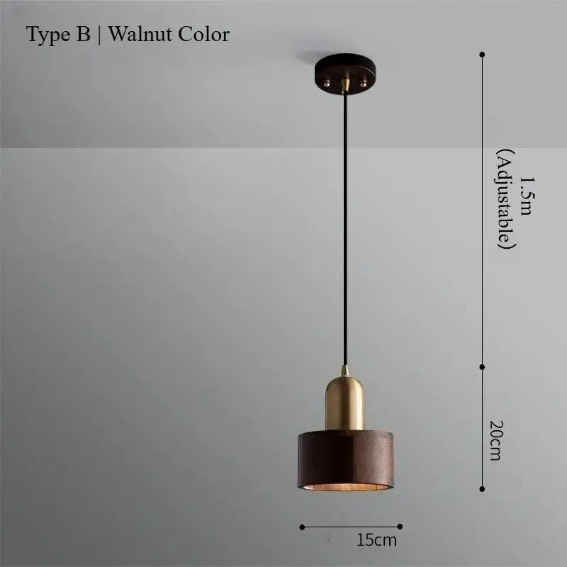 Suspension décorative bois sculpté style rétro style vintage