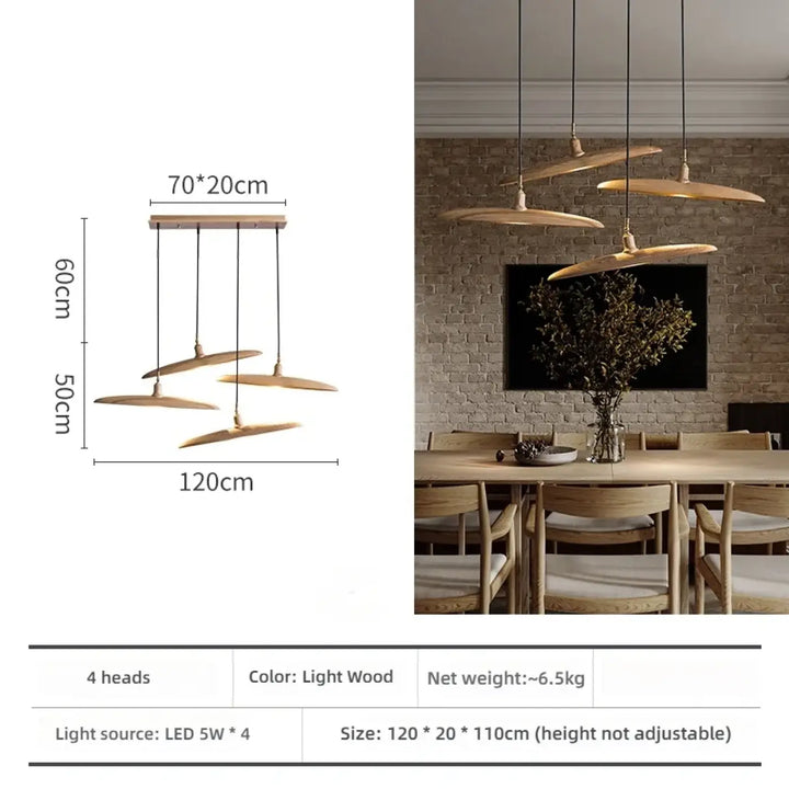 Suspension décorative en bois style zen contemporain design